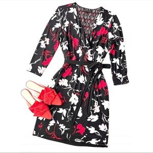 WHBM Reversible Wrap Dress - Size 6 (poly/spandex)